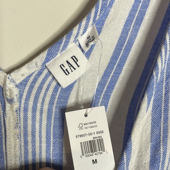 GAP | Women’s Linen Blend V-Neck Sleeveless Jumpsuit Size Medium NWT - Picture 5 of 7